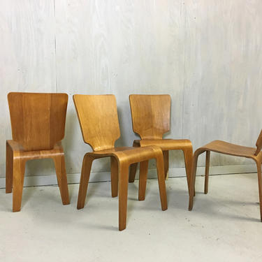 Set of Four Thaden-Jordan Birch Bentwood Chairs 