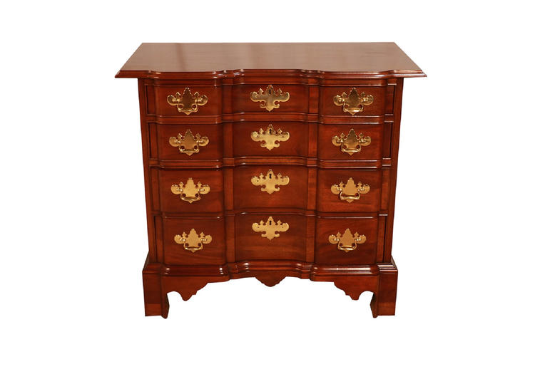 Councill Craftsmen Mahogany Chippendale Style Block Front Bachelors Chest 