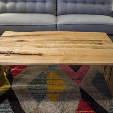 Spalted Maple Double Waterfall Coffee Table 