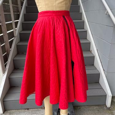 1950’s Red Quilted Skirt