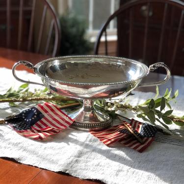 Silver Plated Trophy Style Centerpiece Bowl 