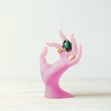 Vintage Ring Hand, Ring Display, Pink Ring Hand, Plastic Hand, Jewelry Display Hand, Mannequin Hand 