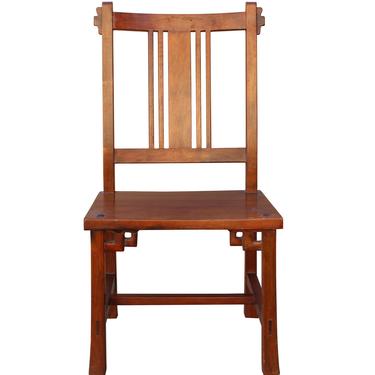 Quality Handmade Brown Color Solid Wood Bar Back Simple Design Chair n165E 