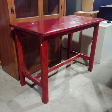Tall Red Dining Table
