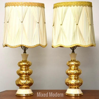 Deena China Gold Genie Table Lamps- a pair 