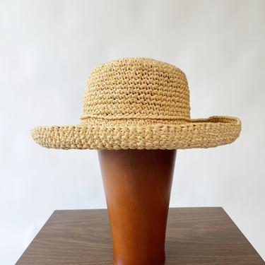 Woven Straw Hat w/ Cute Matching Tie