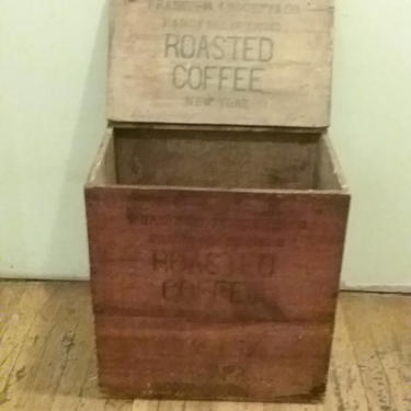 Roast Coffee Crate, Francis H. Leggett &amp; Co Fancy Selections Roasted Coffee Wooden Box 