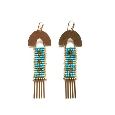 Arcus Turquoise and Gold Earrings