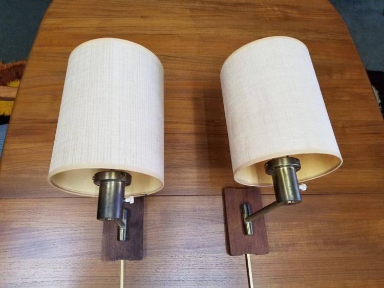 Pair of Mid-Century Modern wall sconces by Nessen