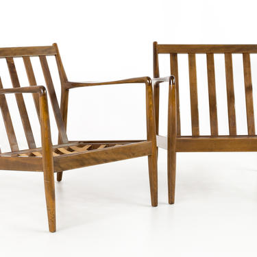 Folke Ohlsson For Dux Mid Century Danish Lounge Chairs - mcm 