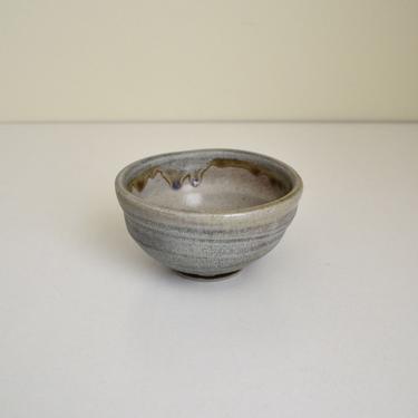 Vintage Handcrafted Light Blue Green Raku Bowl | Handmade Ceramic Pottery by Cheryl Glaser | Mid Century Modern 