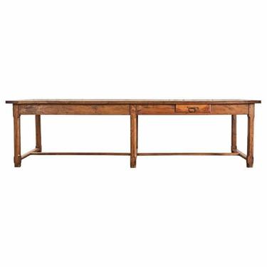19th Century Country French Provincial Walnut Farmhouse Dining Table