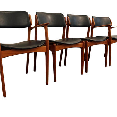 Mid-Century Dining Chairs Danish Modern Teak Erik Buch OD Mobler - Set of 4 
