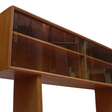 Danish Modern Teak Bookcase or Display Case / Credenza By Sven Larsen for Faarup
