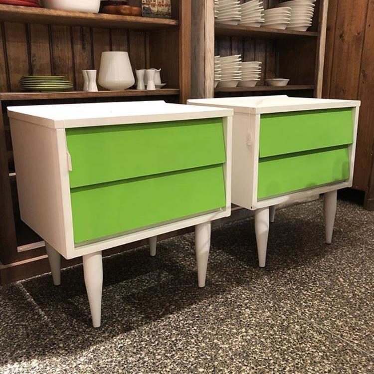 Adorable painted midcentury nightstands! Only $135 each !