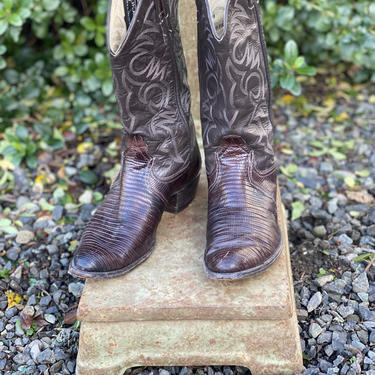 Vintage Larry Mahan Leather Cowboy Boots Size Men’s 9.5 D 