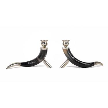 Pair of LaDorada Large Horn Candle Holders