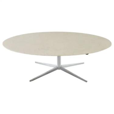 Mid-Century Knoll Attributed Oval Stone Top Dining Table