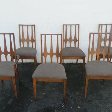 Broyhill Brasilia Mid Century Modern Set of Six Dining Room Chairs 2632