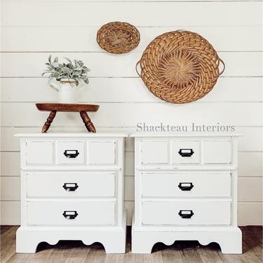 Set of Farmhouse Nightstands
