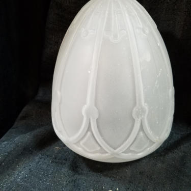 Repro Frosted Glass Gothic Acorn Shade. 3.25 in opening. 5.5 x 7
