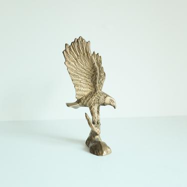 Flying Brass Eagle on Branch 