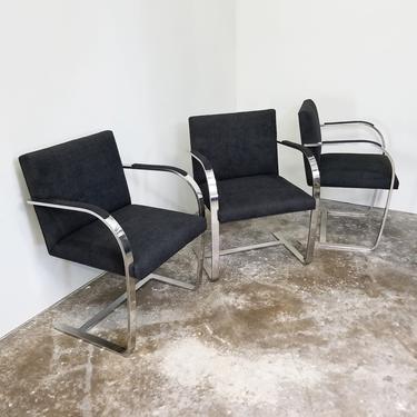 One Mies Van Der Rohe Brno Chair for Knoll With New Upholstery (Please Read Shipping Info in Description) 