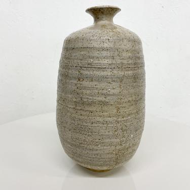 Mottled Earth Speckled Pottery Midcentury Modern Vase Art 1960s 