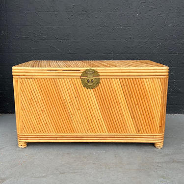 Split Reed Trunk with Brass Hardware