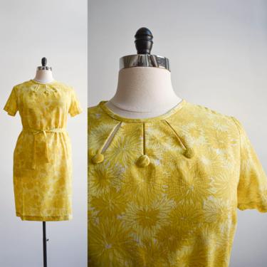 1960s Marigold Cocktail Dress Plus Size 