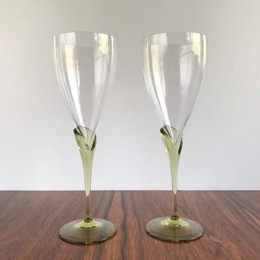 Pair of Vintage Rosenthal Studio Line Papyrus Water Glasses - 9 5/8&quot; - by Michael Boehm 