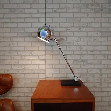 Mid Century Modern Robert Sonneman for George Kovacs 'Eyeball' Chrome Desk Lamp 