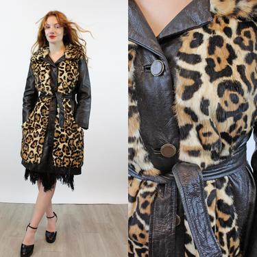 1970s 1972 LILLI ANN leopard print jacket coat small medium | new winter 