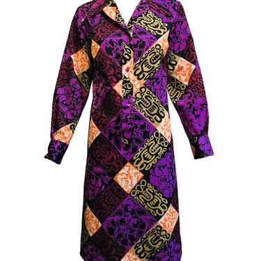 Lanvin  Dress 70s Wild Graphic Button Front