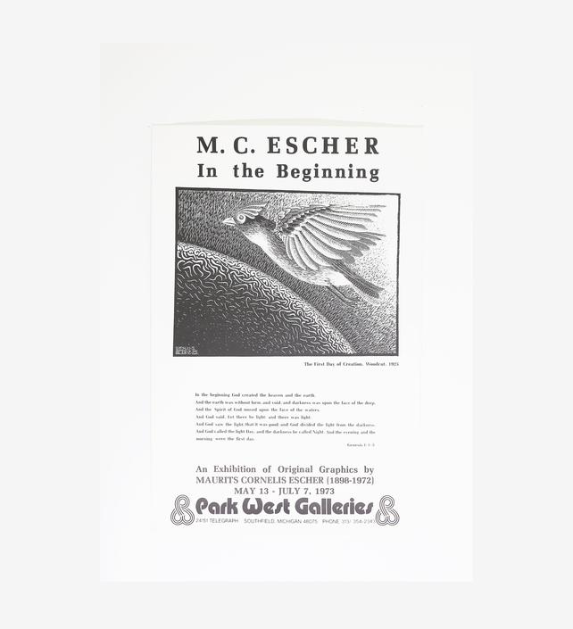 M.C. Escher - In the beginning Exhibition Poster Lithograph 