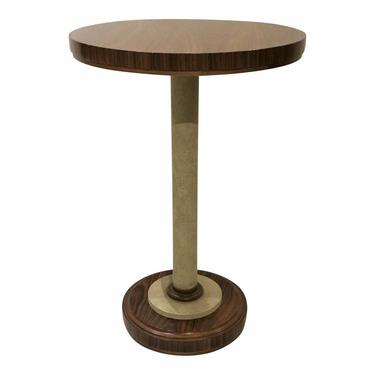 Hickory Chair Co. Modern Shagreen & Wood Accent Table