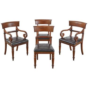 Set of Four English Regency Mahogany Dining Chairs