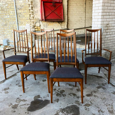 Set Of 6 Restored Dining Chairs 