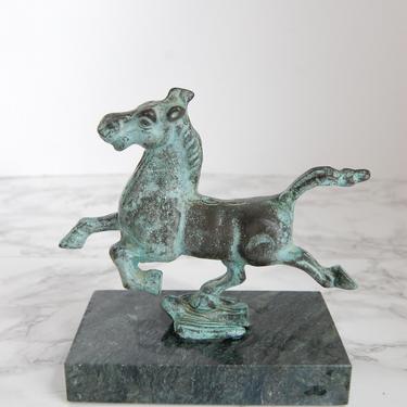 Metal Horse Statue - Bronze Flying Gansu Horse - Vintage Horse Statue by PursuingVintage1