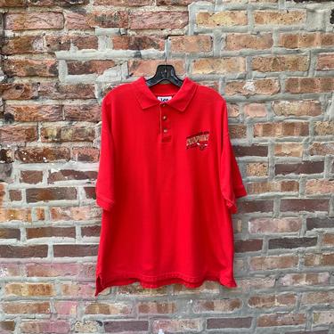 Vintage 1998 CHICAGO BULLS NBA Champions  6 Times Polo Rugby Shirt Size X Large Embroidered Logo last dance Basketball Lee 