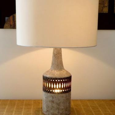 Raphael Giarrusso Bottle Form French Ceramic Table Lamp Accolay Circa 1967