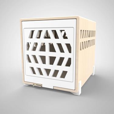 Modern Small Dog Crate - Furniture Side Cabinet Table / Fully Custom / Dog House / Credenza / Unique / pet / dog kennel 