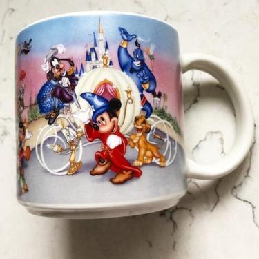 Vintage 1996 &quot;Remember the Magic&quot; Walt Disney World 25th Anniversary Mug 12oz Characters by LeChalet