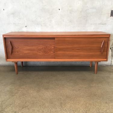 Credenza Media Records Cabinet In The Style Of Mid Century Modern