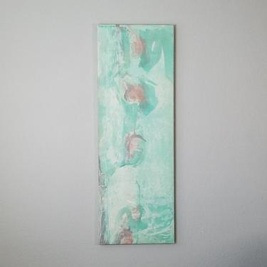 1985 Vintage &quot; Water Lilies &quot; Abstract Painting by Skemp Waldo . 