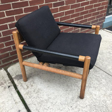 Mid Century Modern Black Armchair Chair 