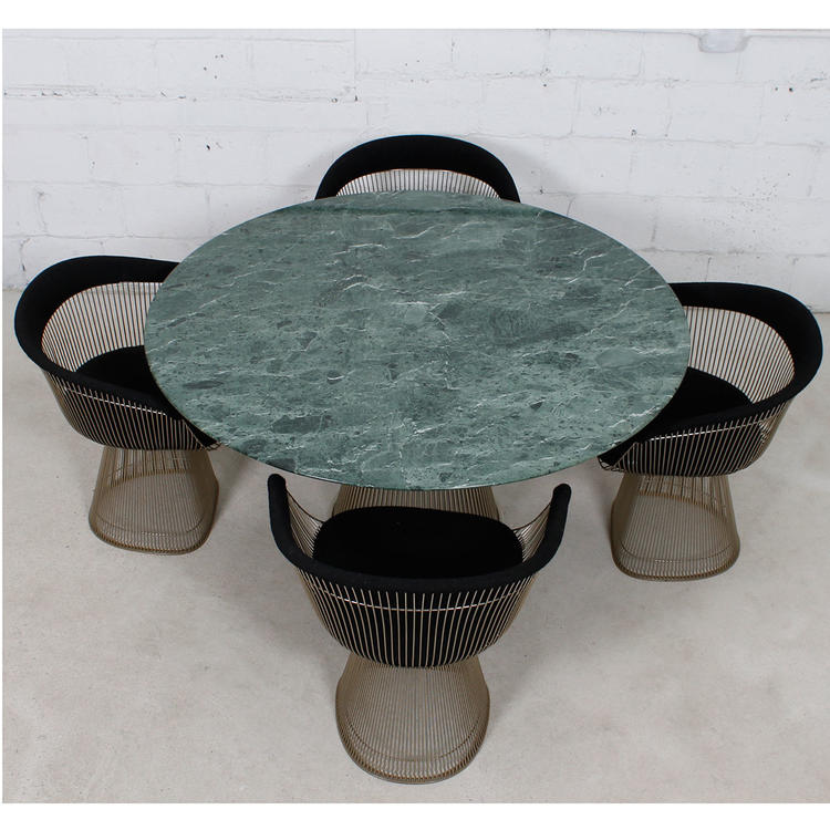 EARLY Warren Platner Marble Top Dining Table & Chair Set