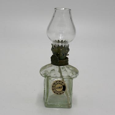 vintage miniature oil lamp 