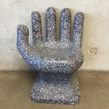 Mid Century Rare Speckled Hand Chair