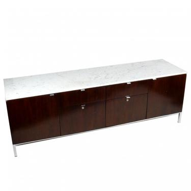 Marble Top Credenza with Chrome Base